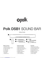 polkaudio DSB1 Sound Bar System Operating Manual